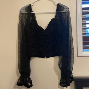 Miss Lola Polka dot, crop blouse brand new